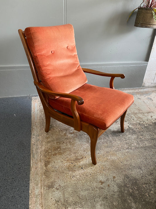 Mid century Modern Light Mahogany Bedroom Arm Chair