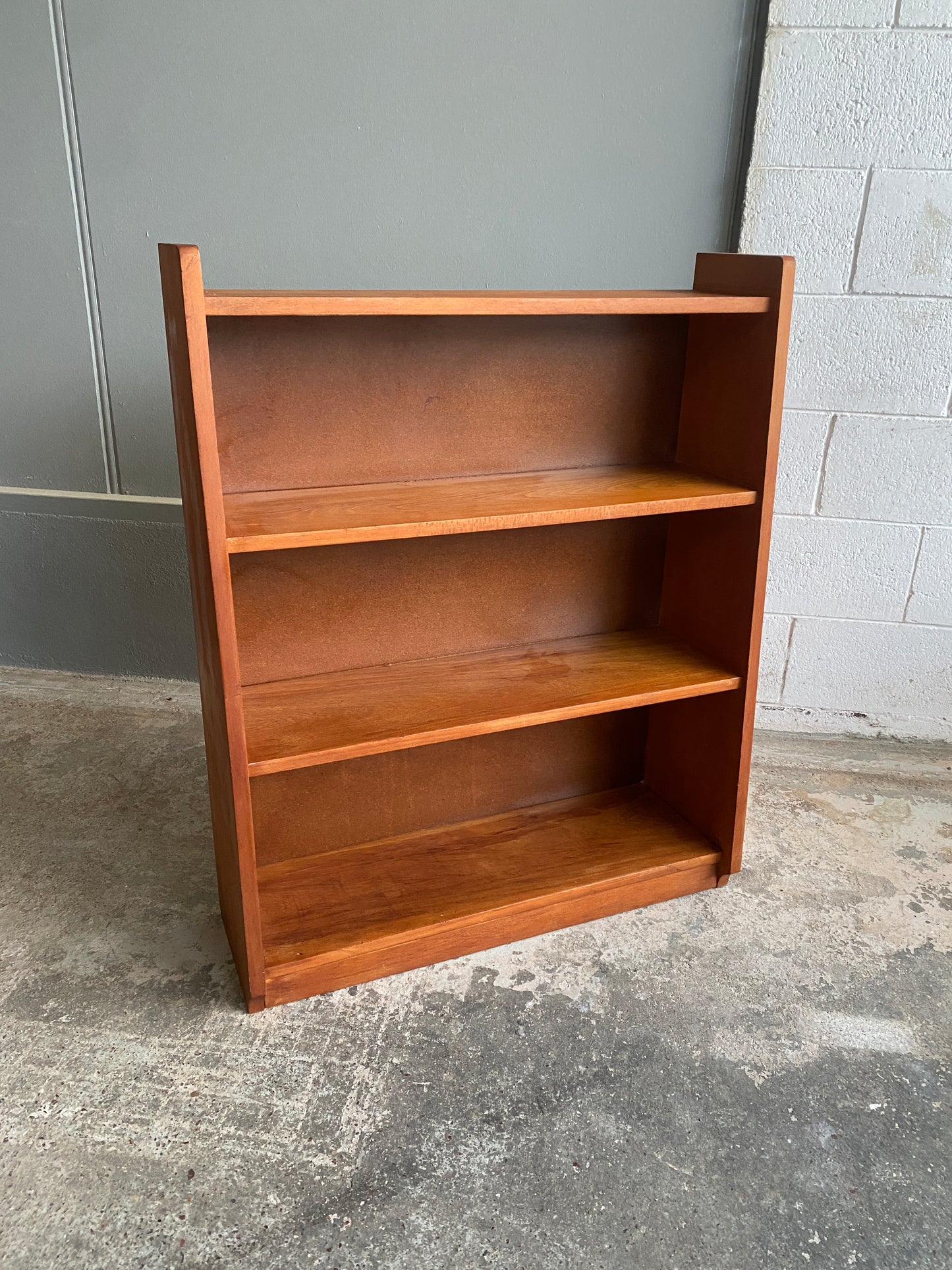 Mid century Modern Solid Rimu Asymmetric Bookcase