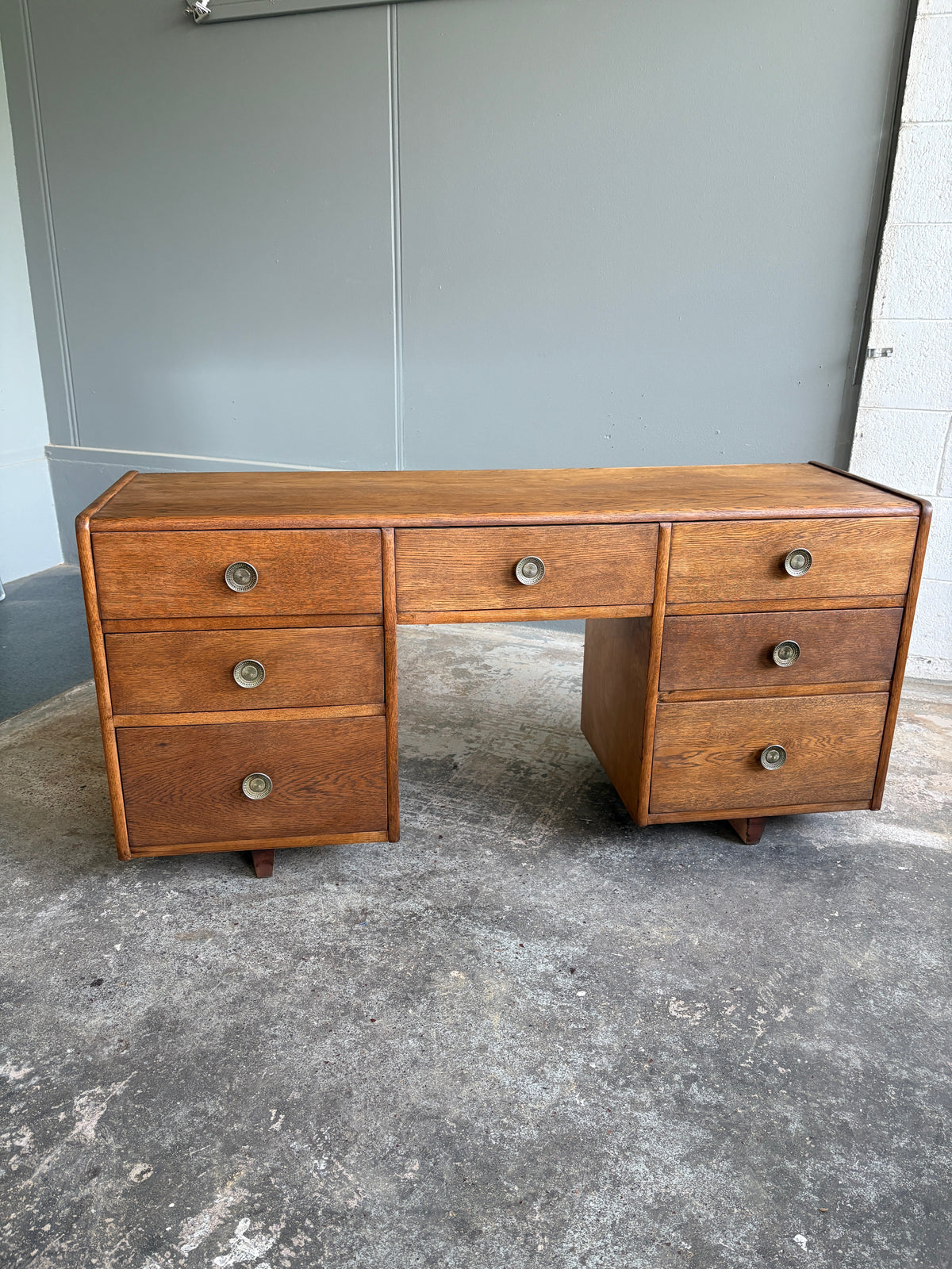 Mid century Solid Oak Low Dresser