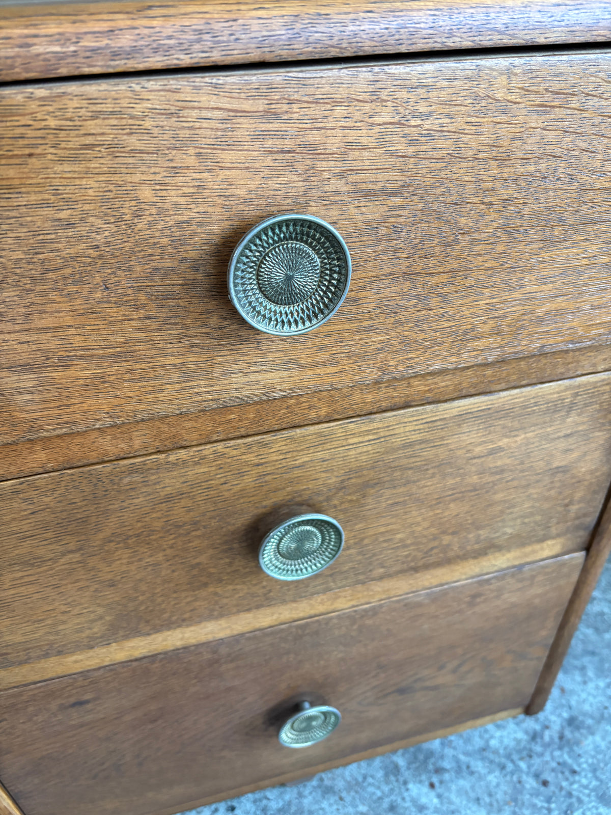 Mid century Solid Oak Low Dresser