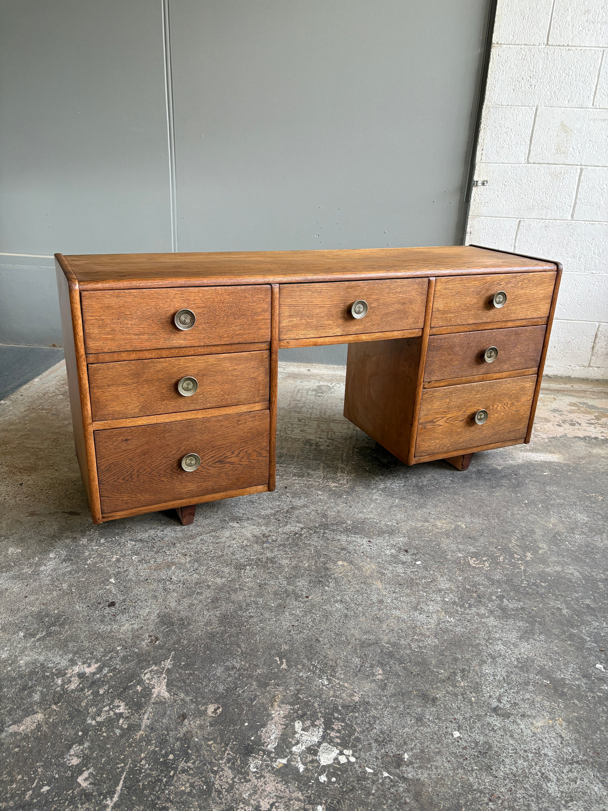 Mid century Solid Oak Low Dresser