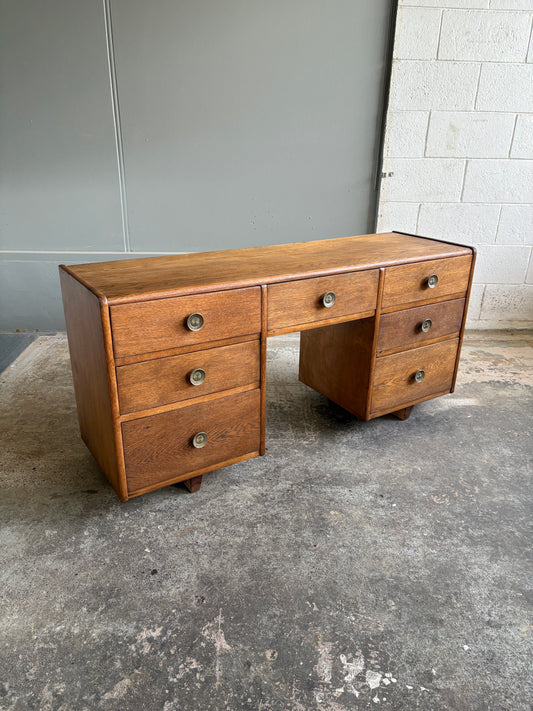 Mid century Solid Oak Low Dresser