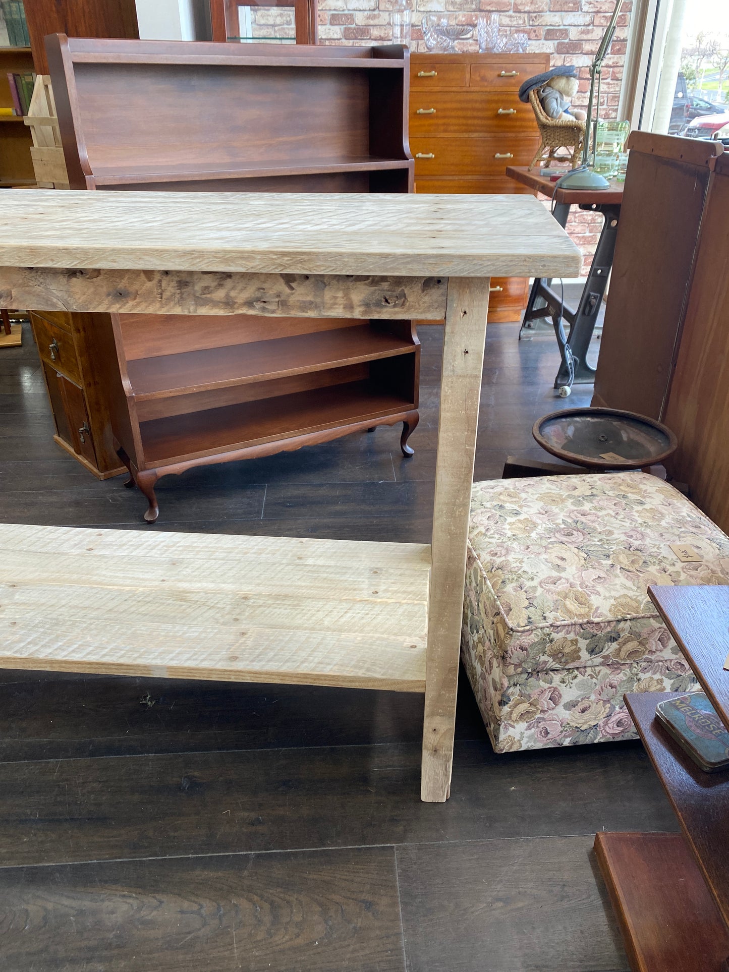 Reclaimed Australian Gum Bar Leaner/Utility Table
