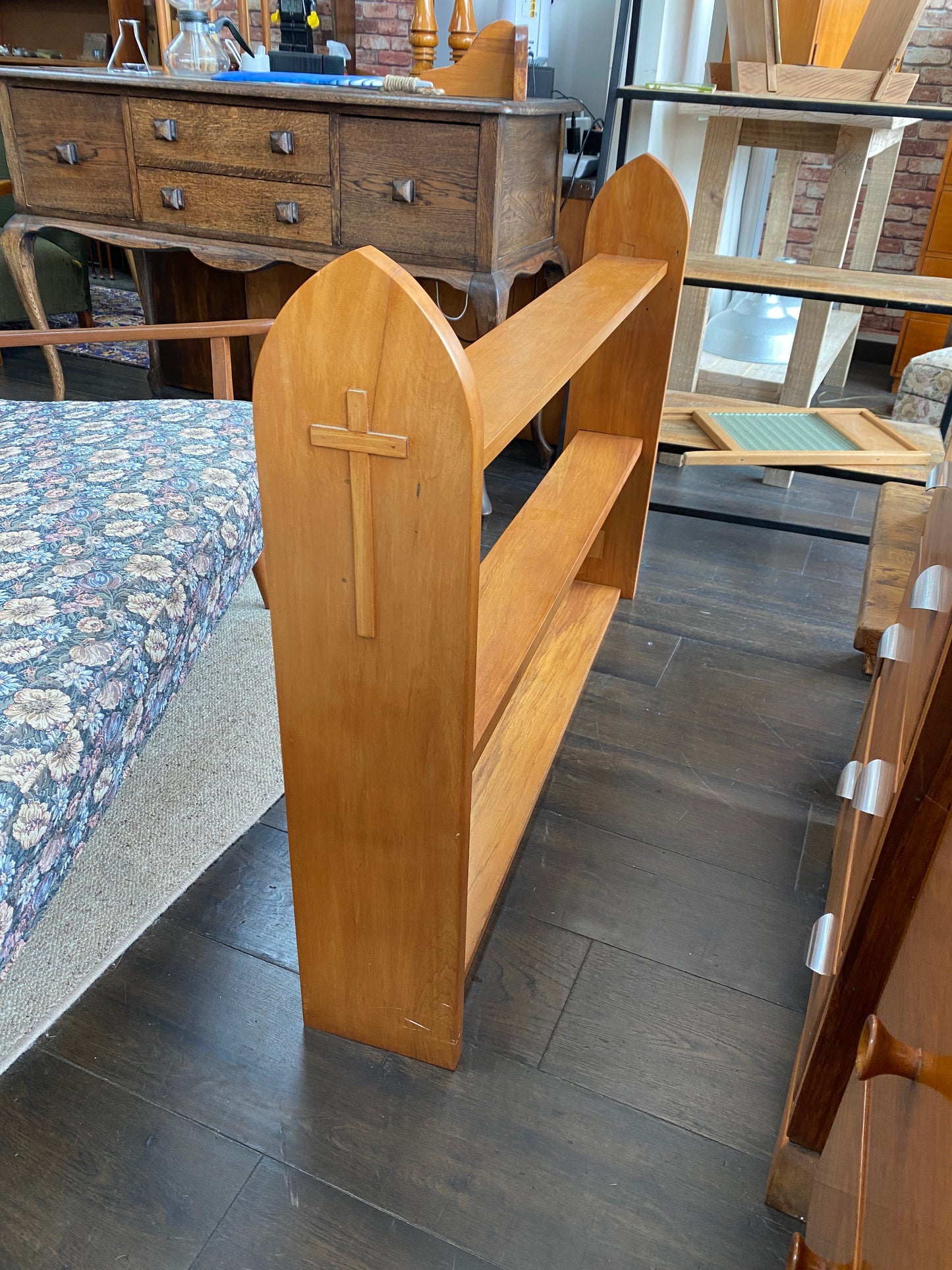 Reclaimed Rimu Church Pew Bookcase