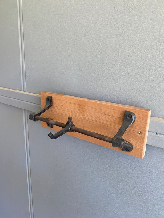 Reclaimed Kauri & Singer Steal Coat Hook