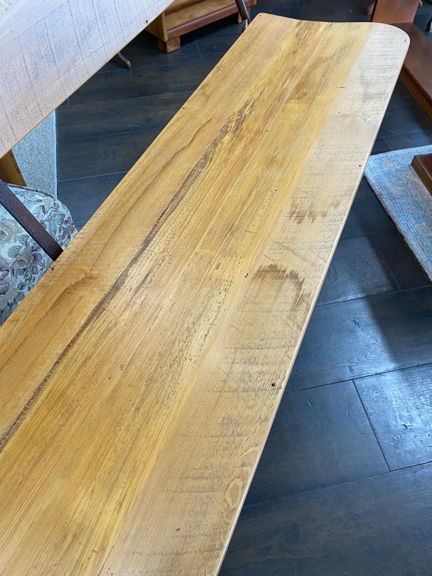Reclaimed Rimu & Steel Bench - Bayswater