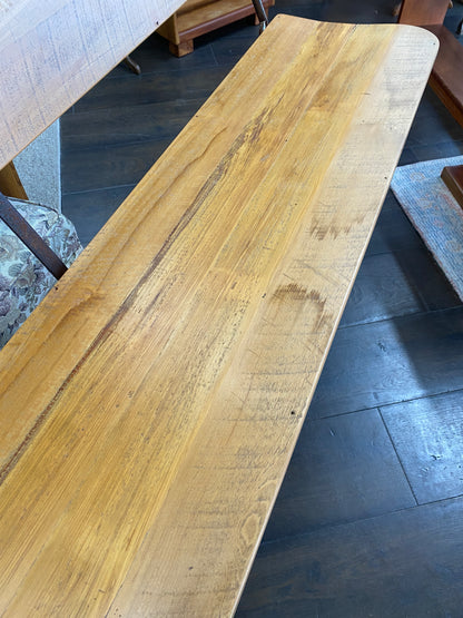 Reclaimed Rimu & Steel Bench - Bayswater