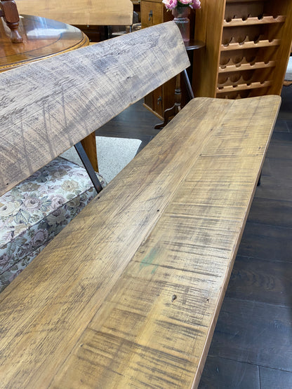 Reclaimed Rimu & Steel Bench - Riverhead