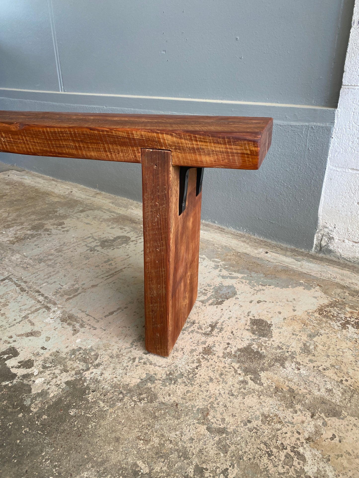 Reclaimed Solid Jarrah Hall Bench