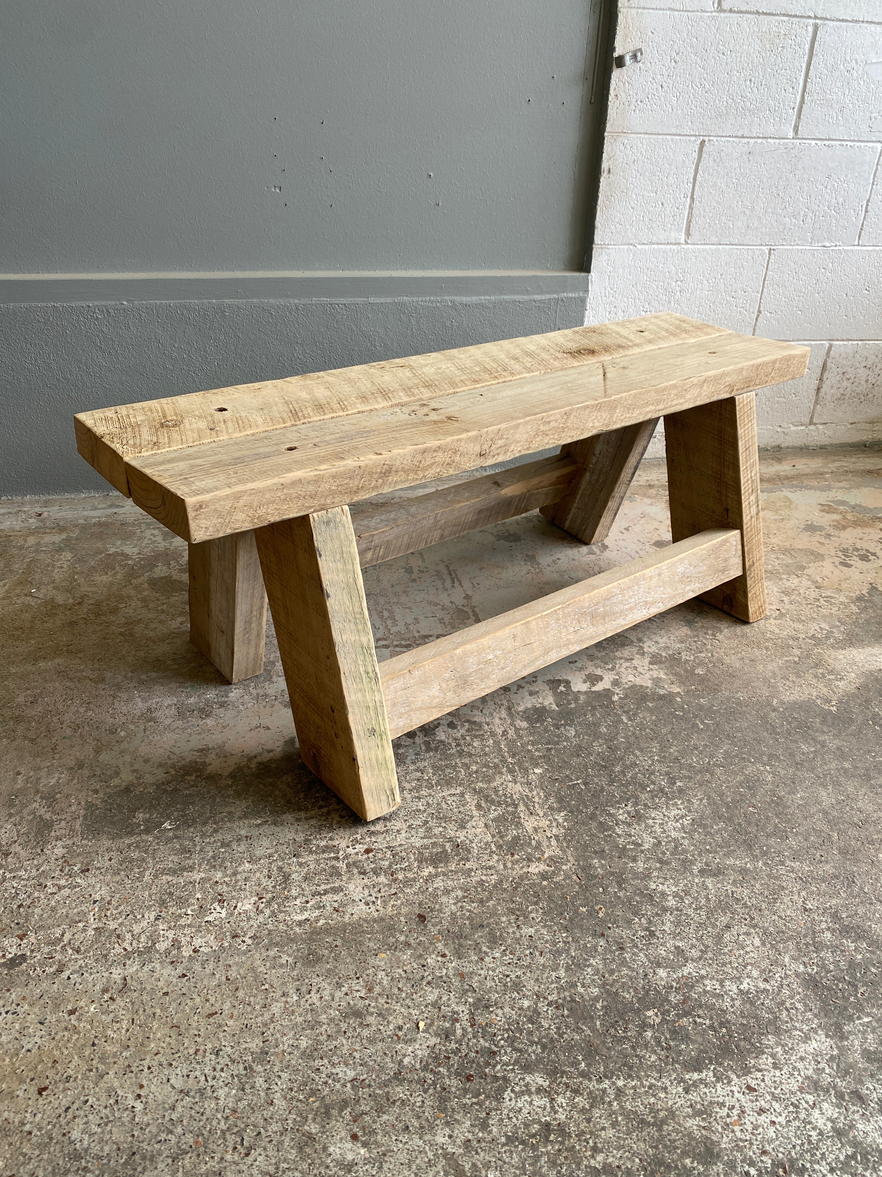 Reclaimed Timber Country Style Hall Bench – Plots & Pickles