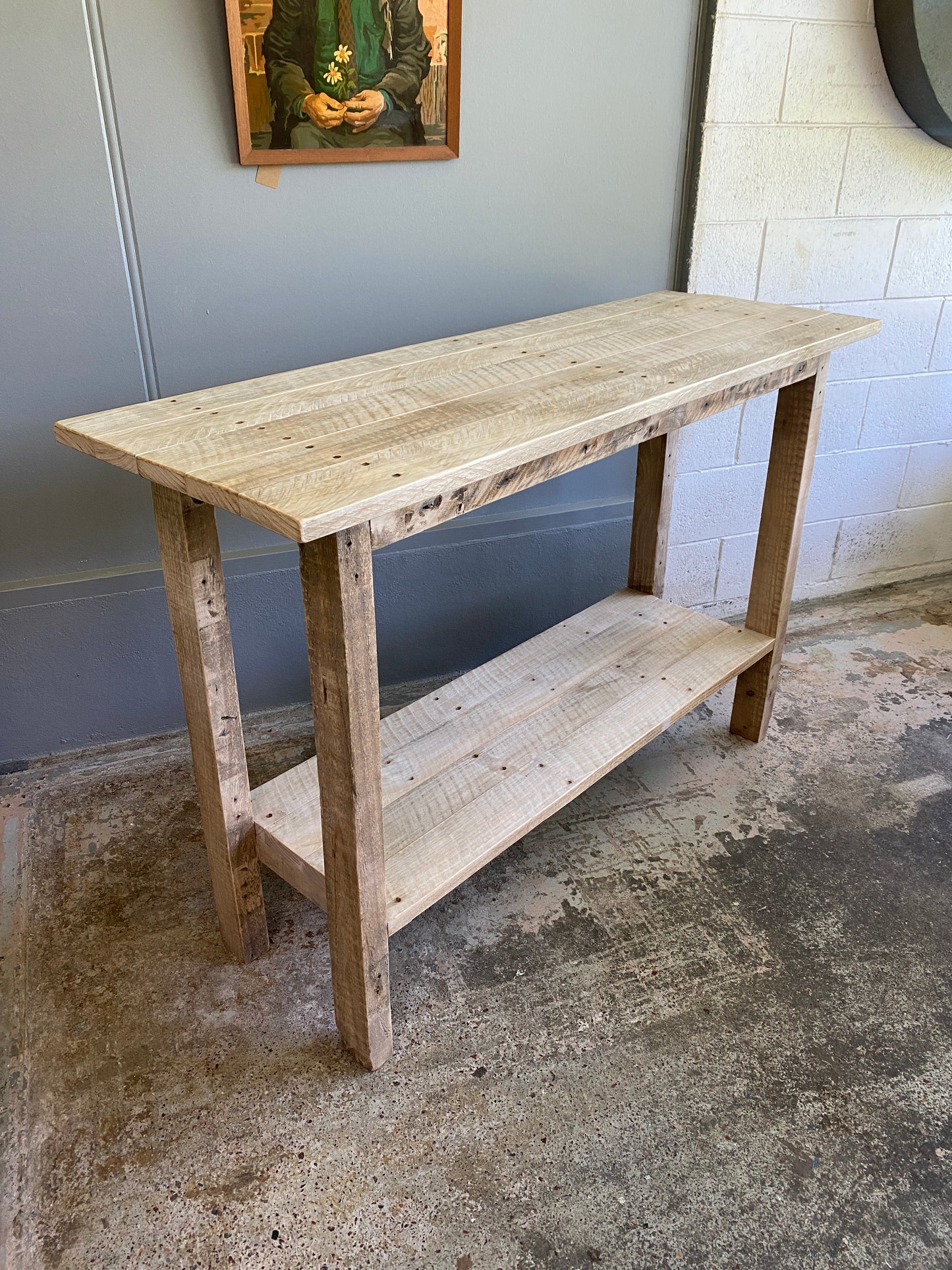 Reclaimed Australian Gum Bar Leaner/Utility Table