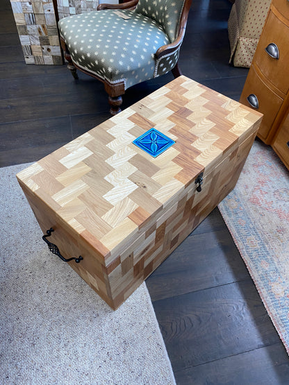 Recycled Oak Blanket Box by Jason