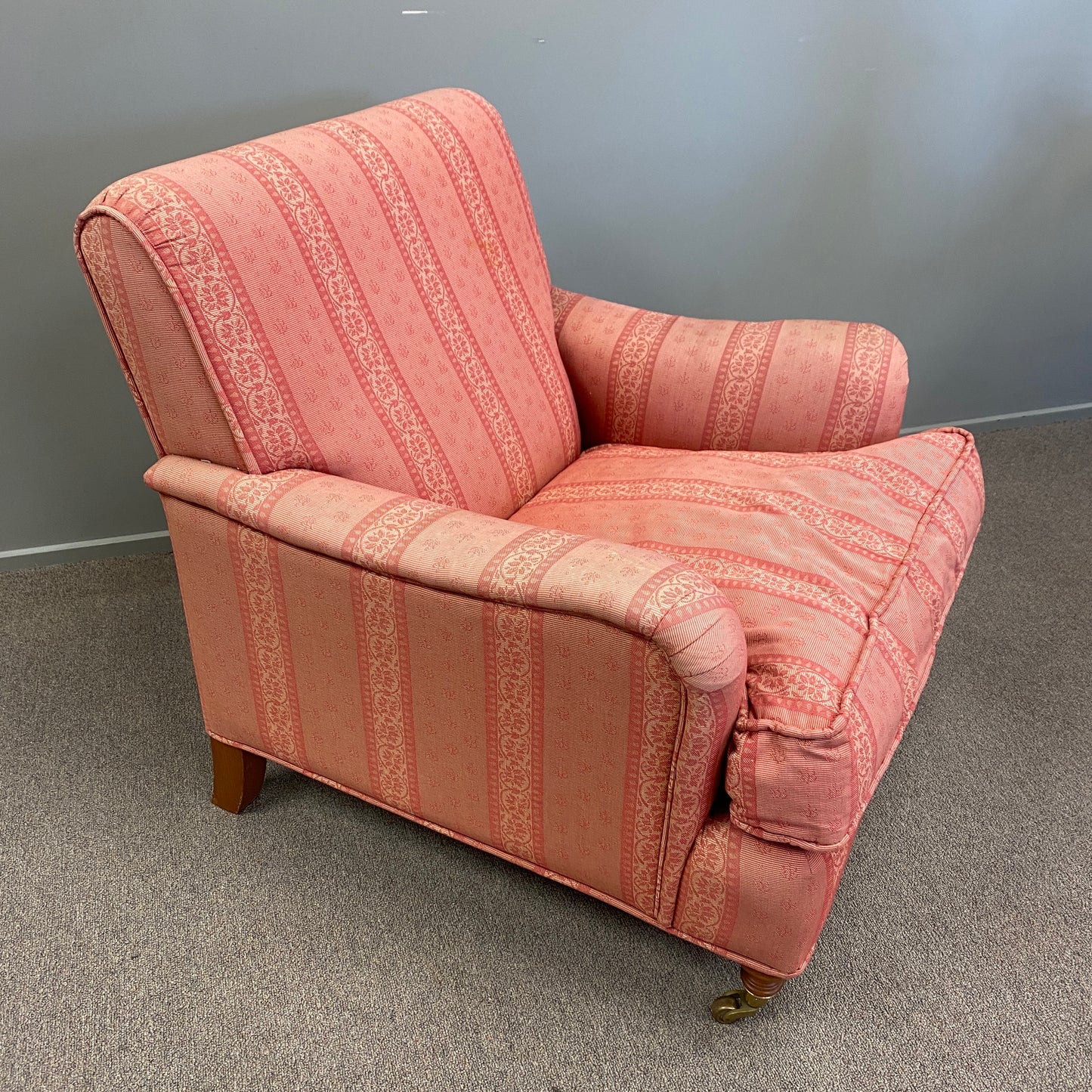 Regency Style Living Room/Reading Chair with brass castors