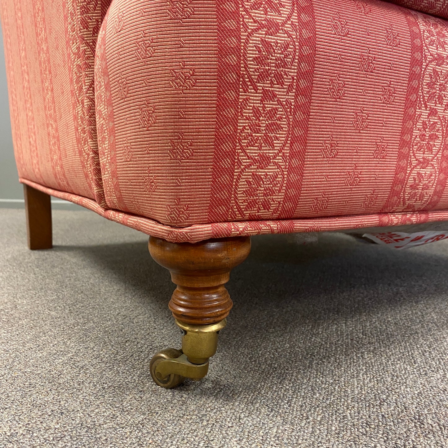 Regency Style Living Room/Reading Chair with brass castors