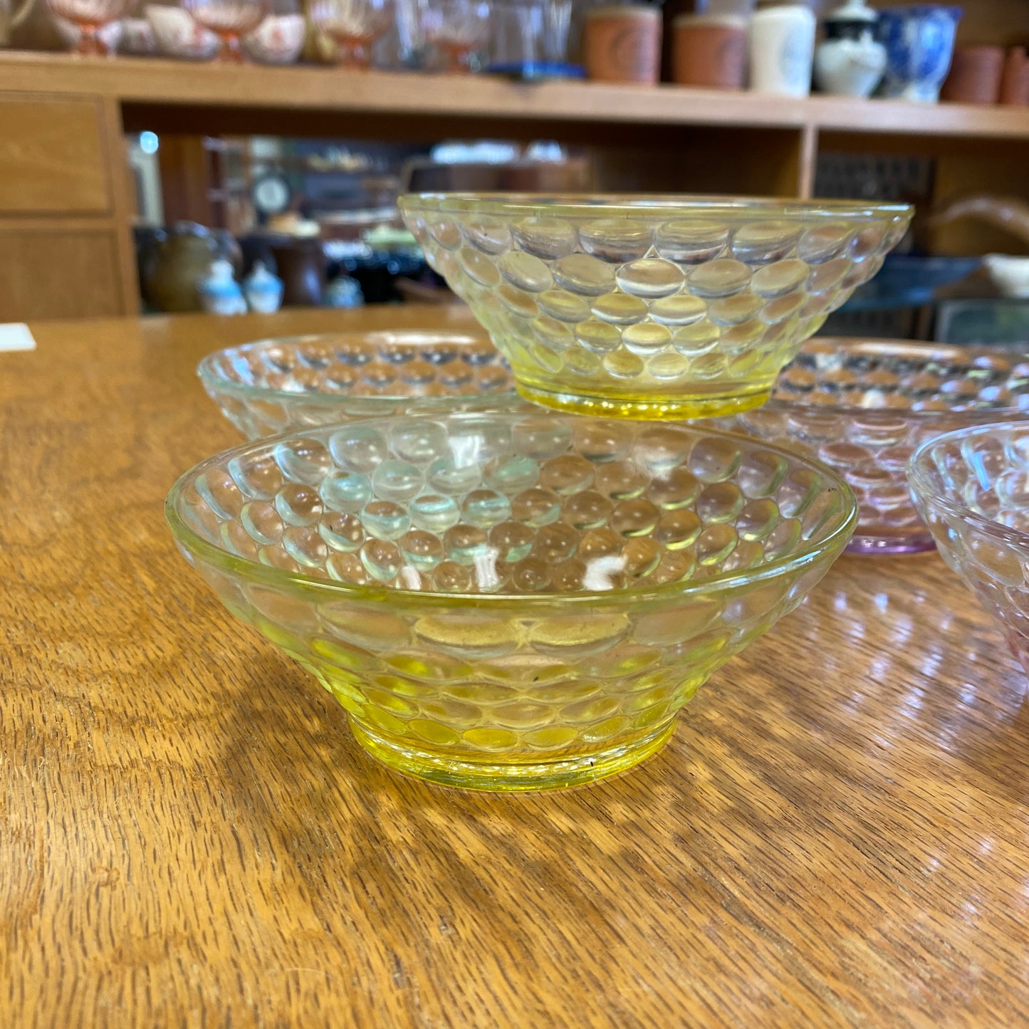 Retro Coloured Dimple Bowls