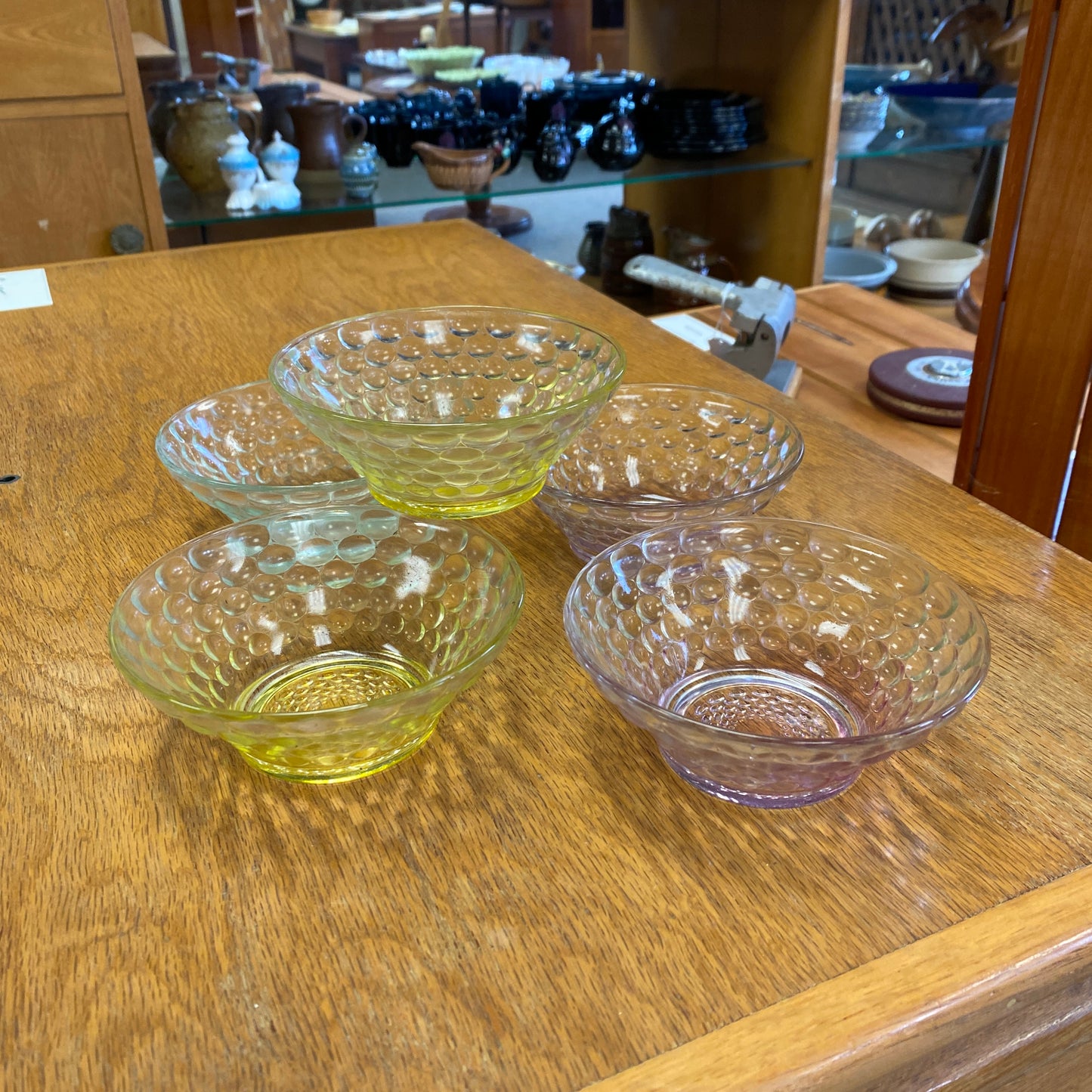 Retro Coloured Dimple Bowls