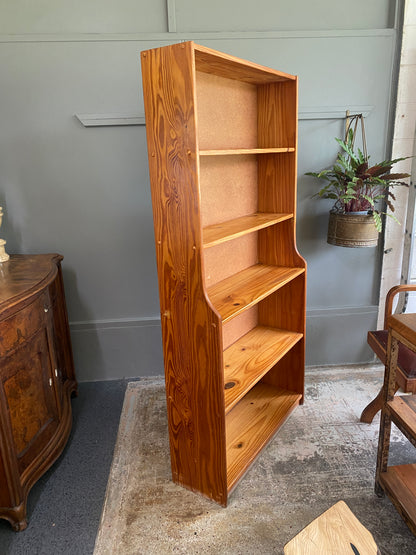 Retro Oregon Pine Tall Bookcase