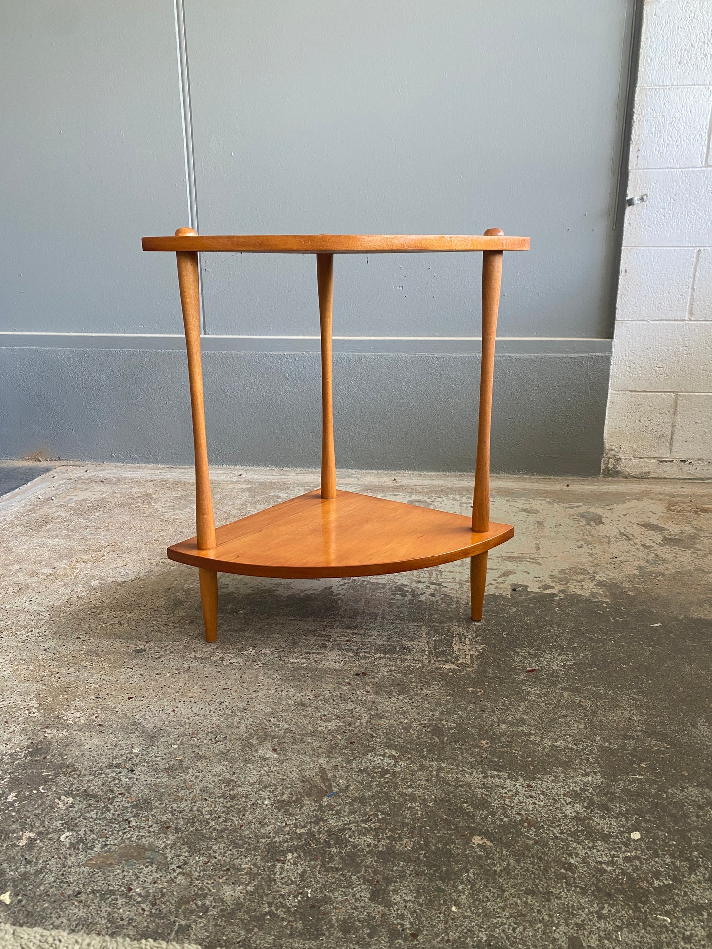 Retro Rimu Two Tier Corner Table