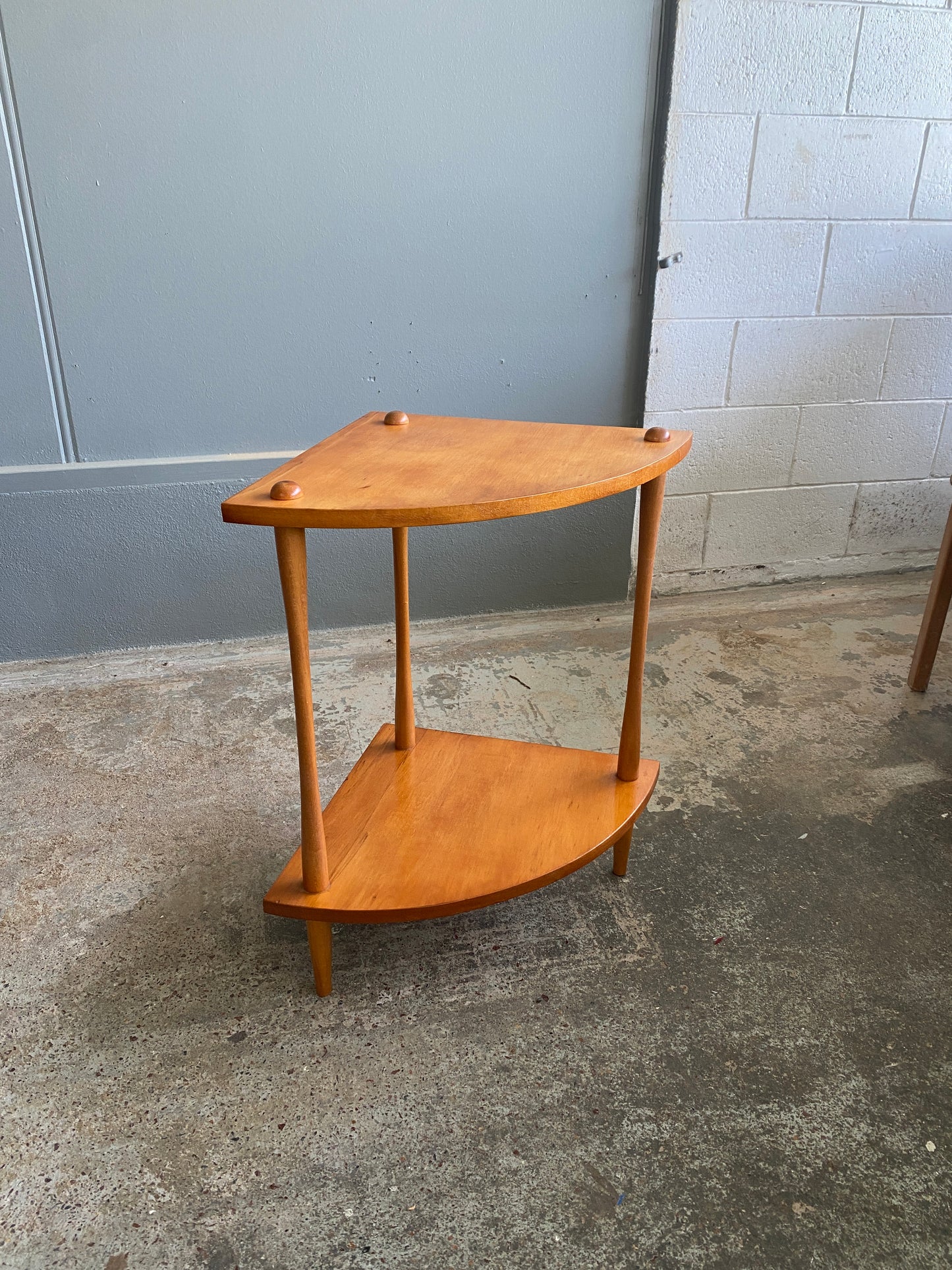 Retro Rimu Two Tier Corner Table