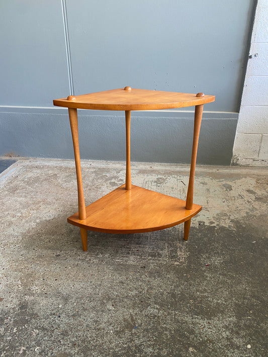 Retro Rimu Two Tier Corner Table