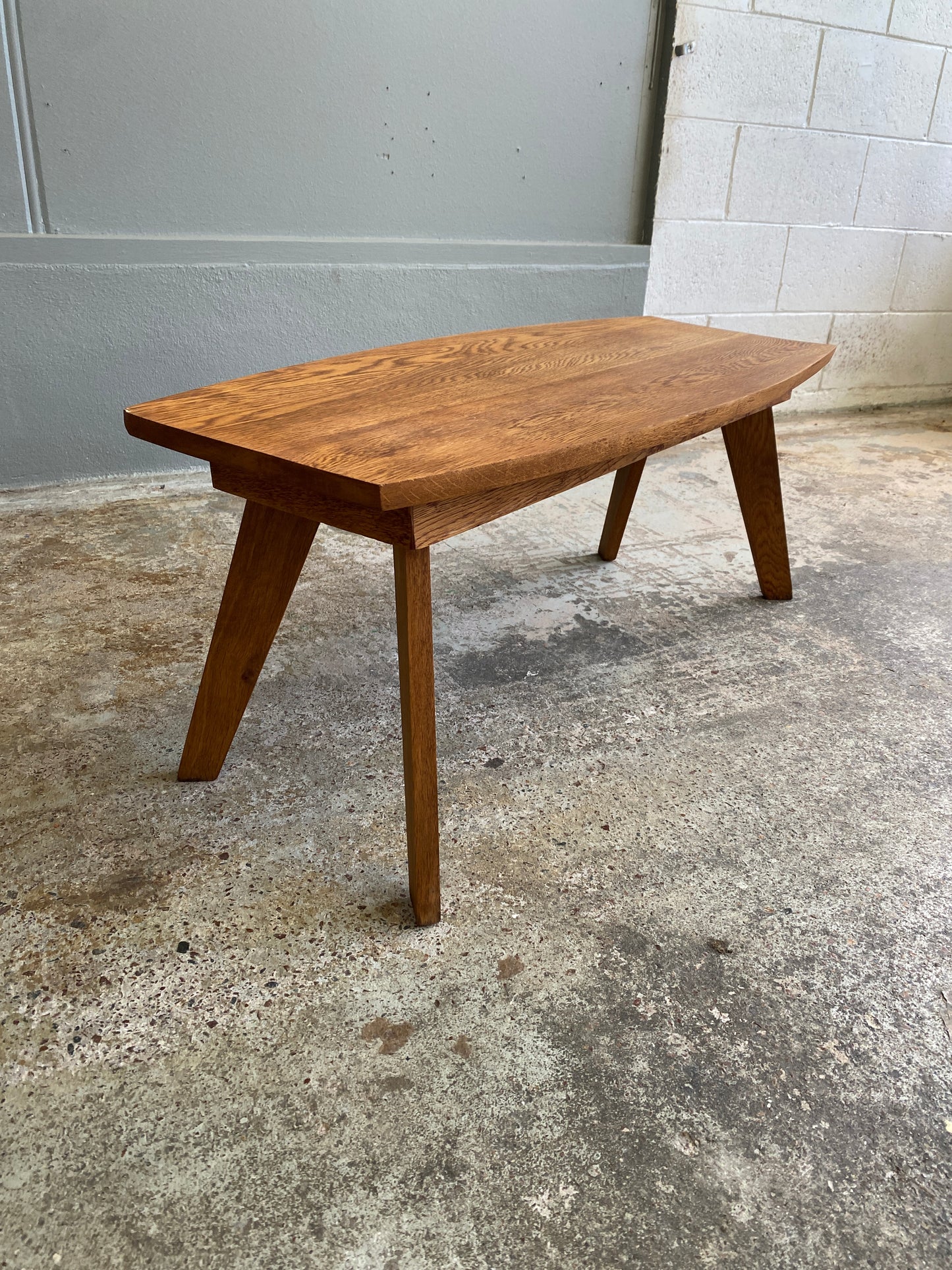 Retro Style Solid Oak Small Coffee Table