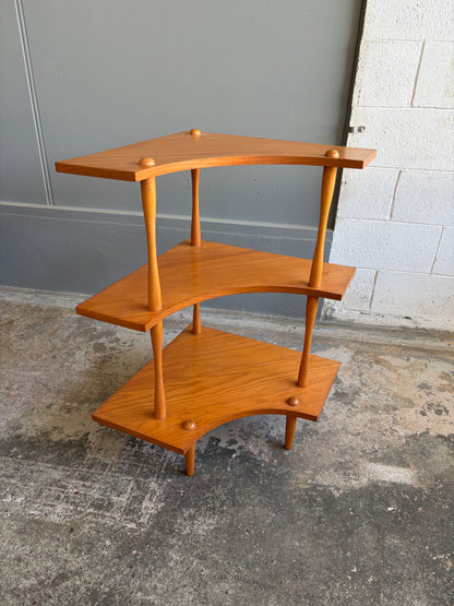 Retro Three-tier Wooden Corner Shelf