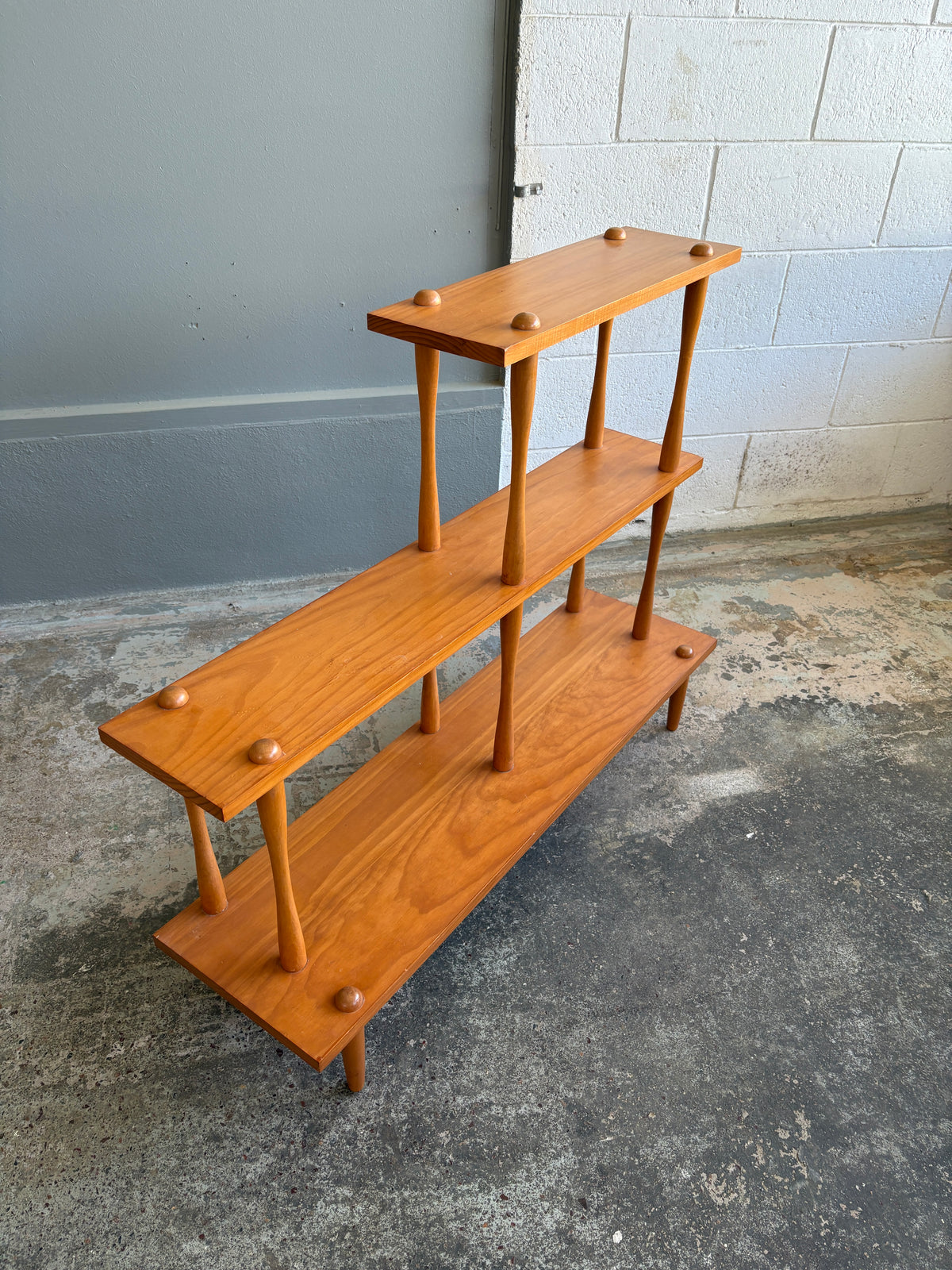Retro Three-tier Wooden Whatnot