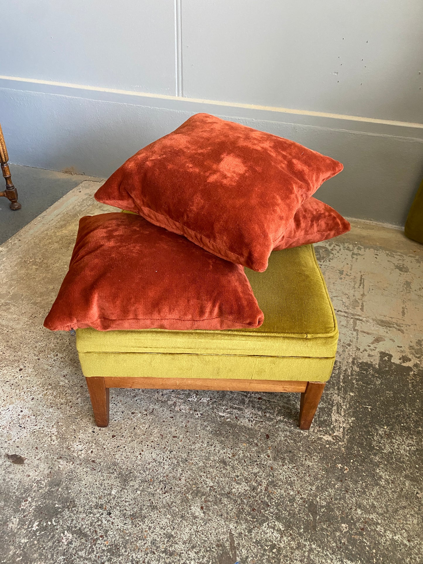 Retro Velvet Cushions x 3