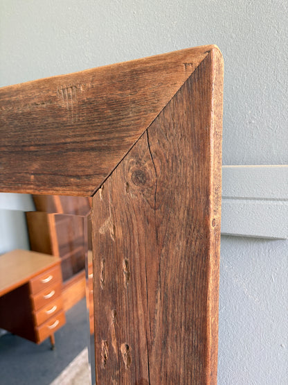 Rustic Barn Wood Bevelled Mirror