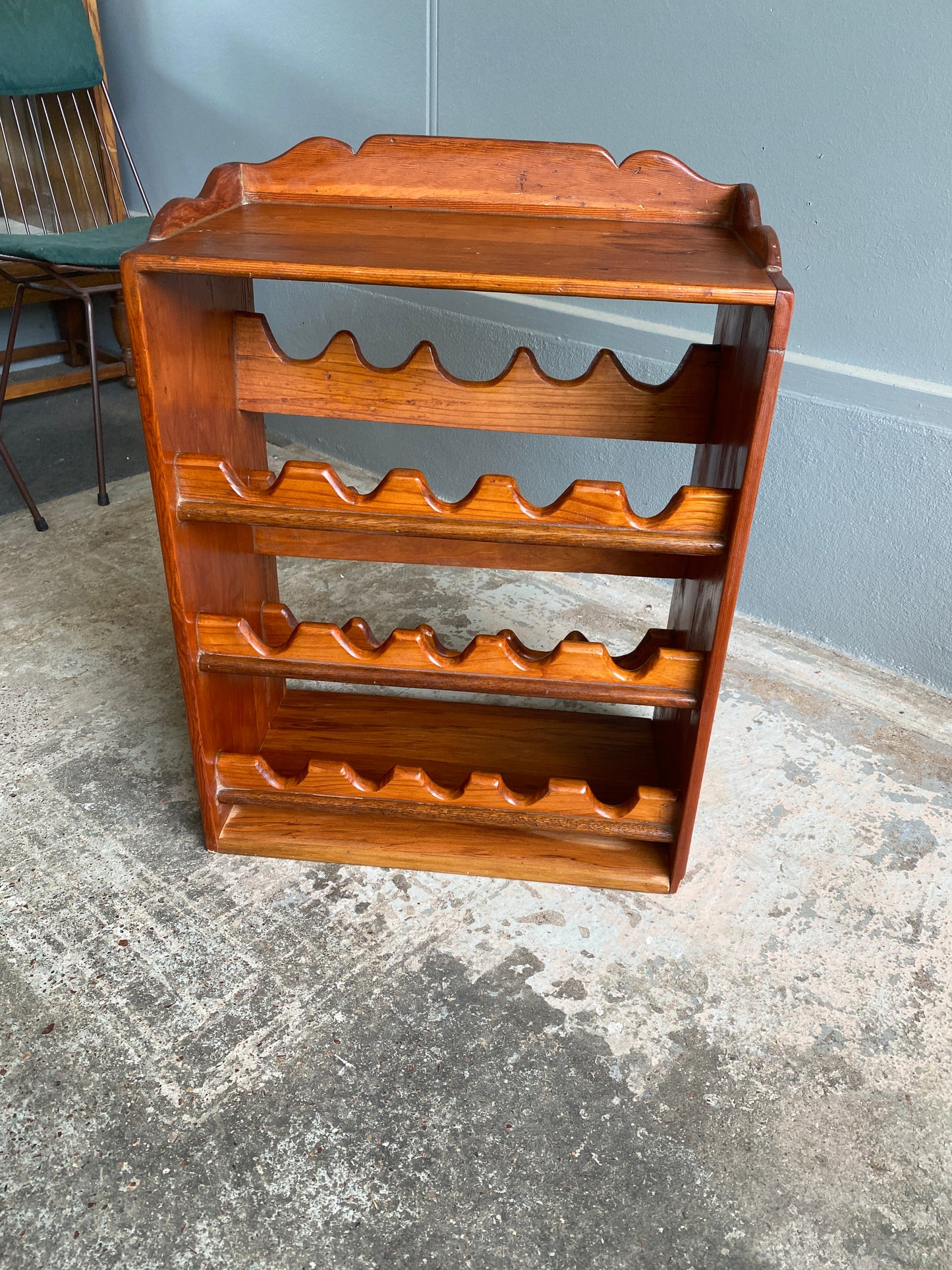 Rustic French Country Style Timber Wine Rack