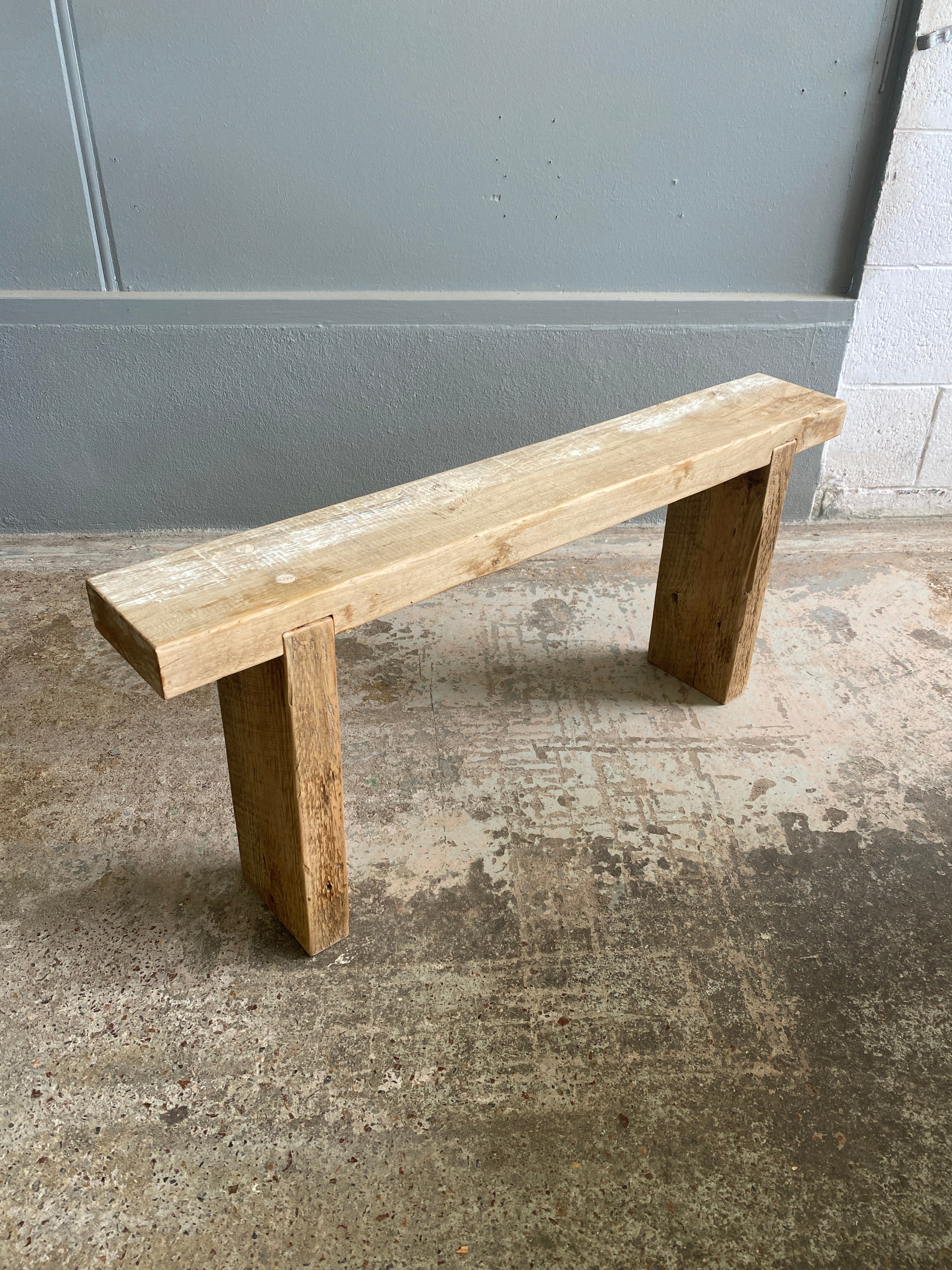 Rustic Reclaimed Pine Hall Bench - Light – Plots & Pickles