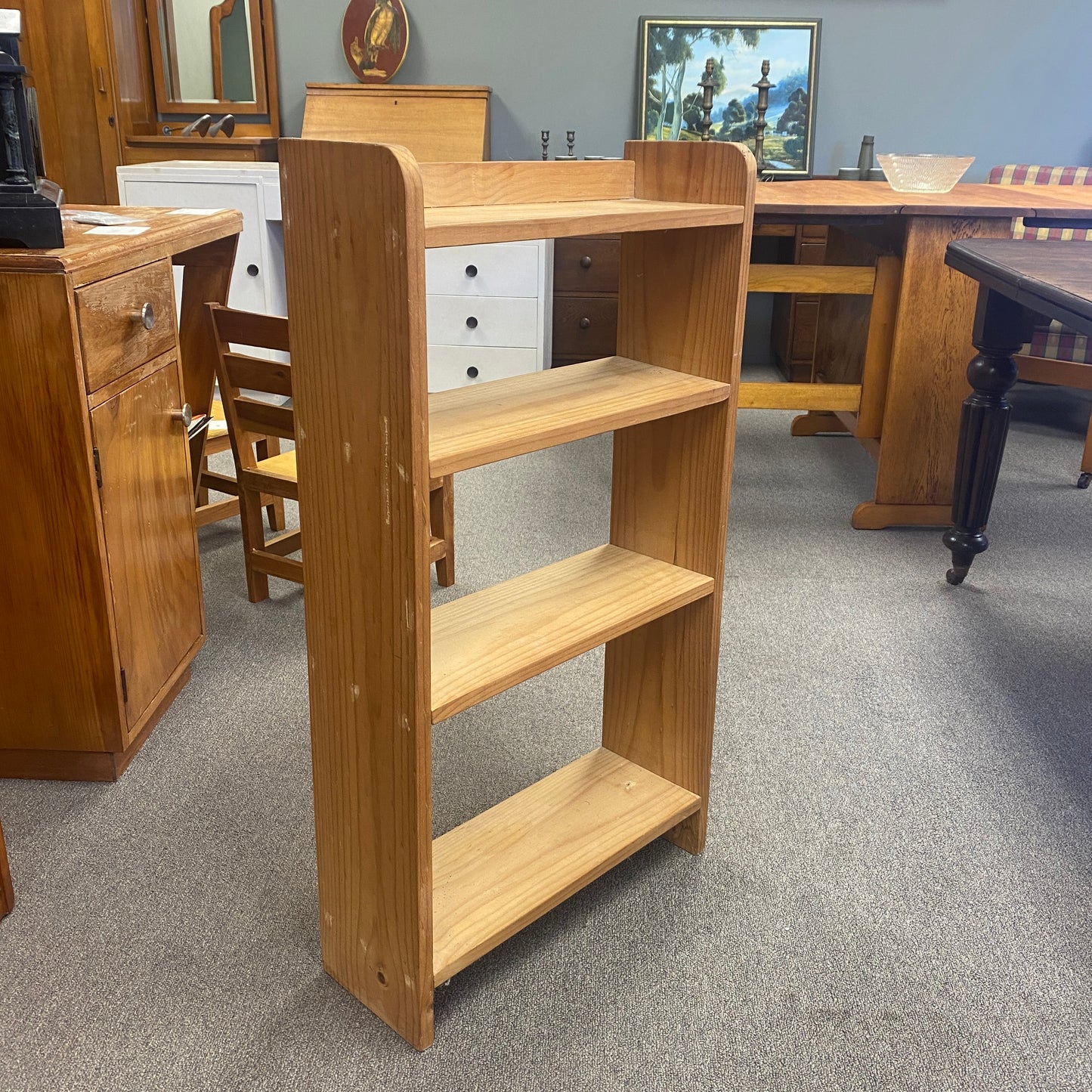 Rustic Small Pine Bookshelf