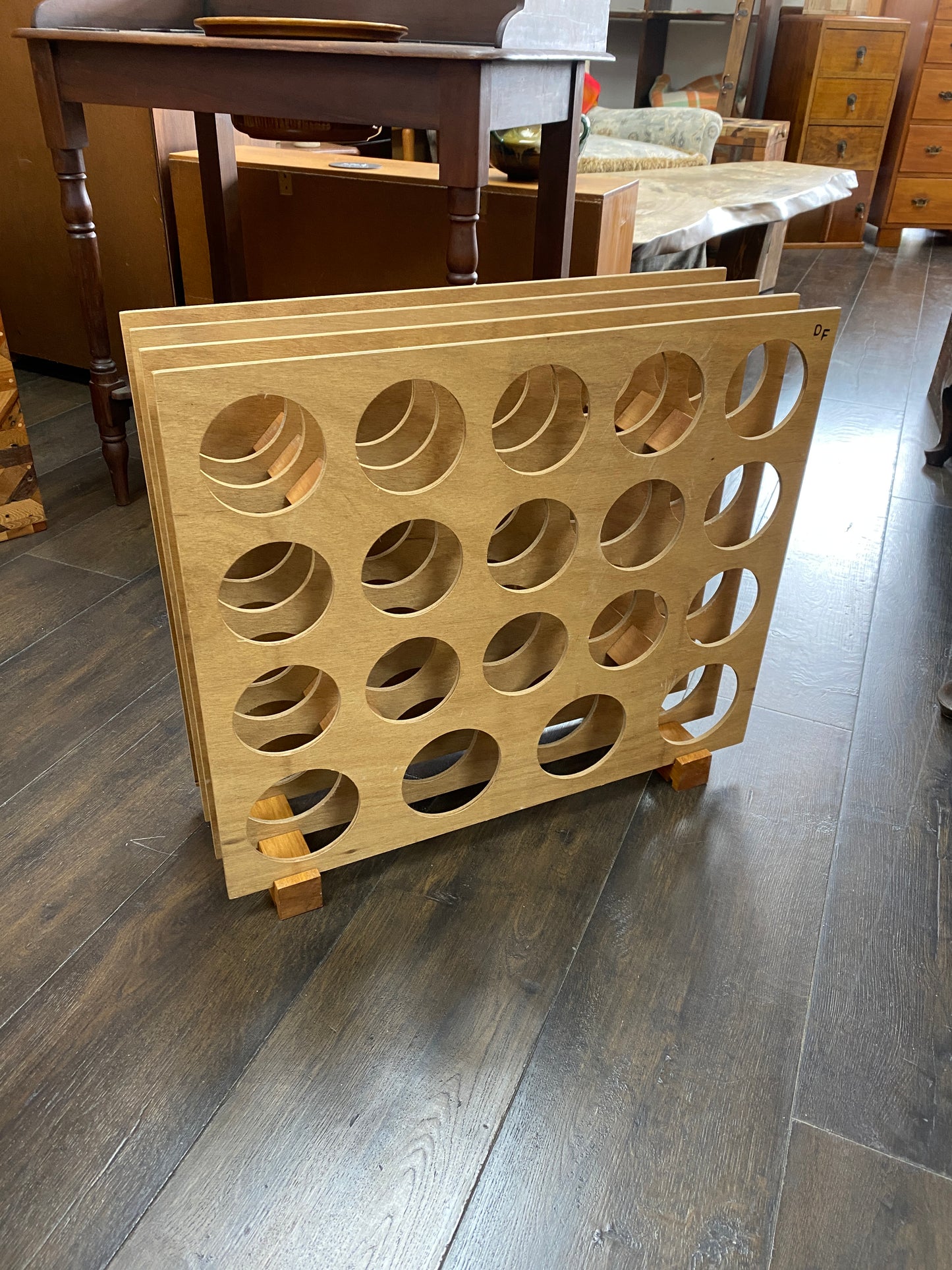 Scratch-built Ply & Rimu Wine Rack