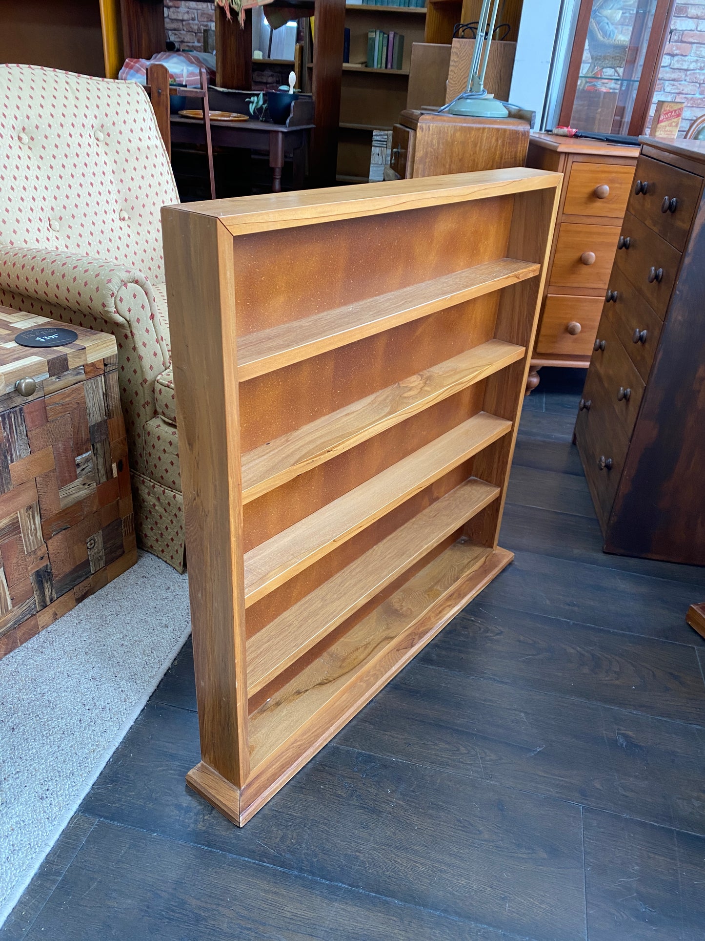 Scratch-built Solid Rimu Display Shelves