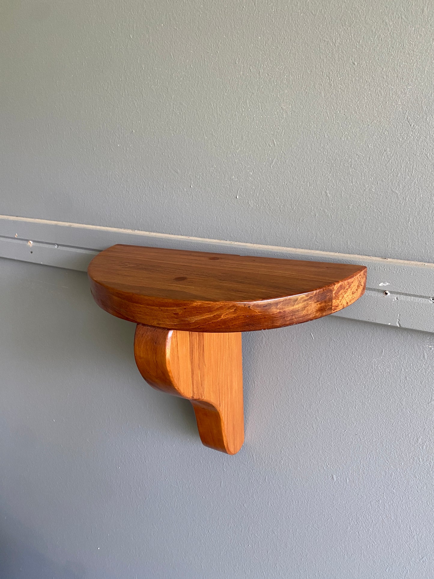 Scratch built Solid Rimu Decorative Shelf - Rounded
