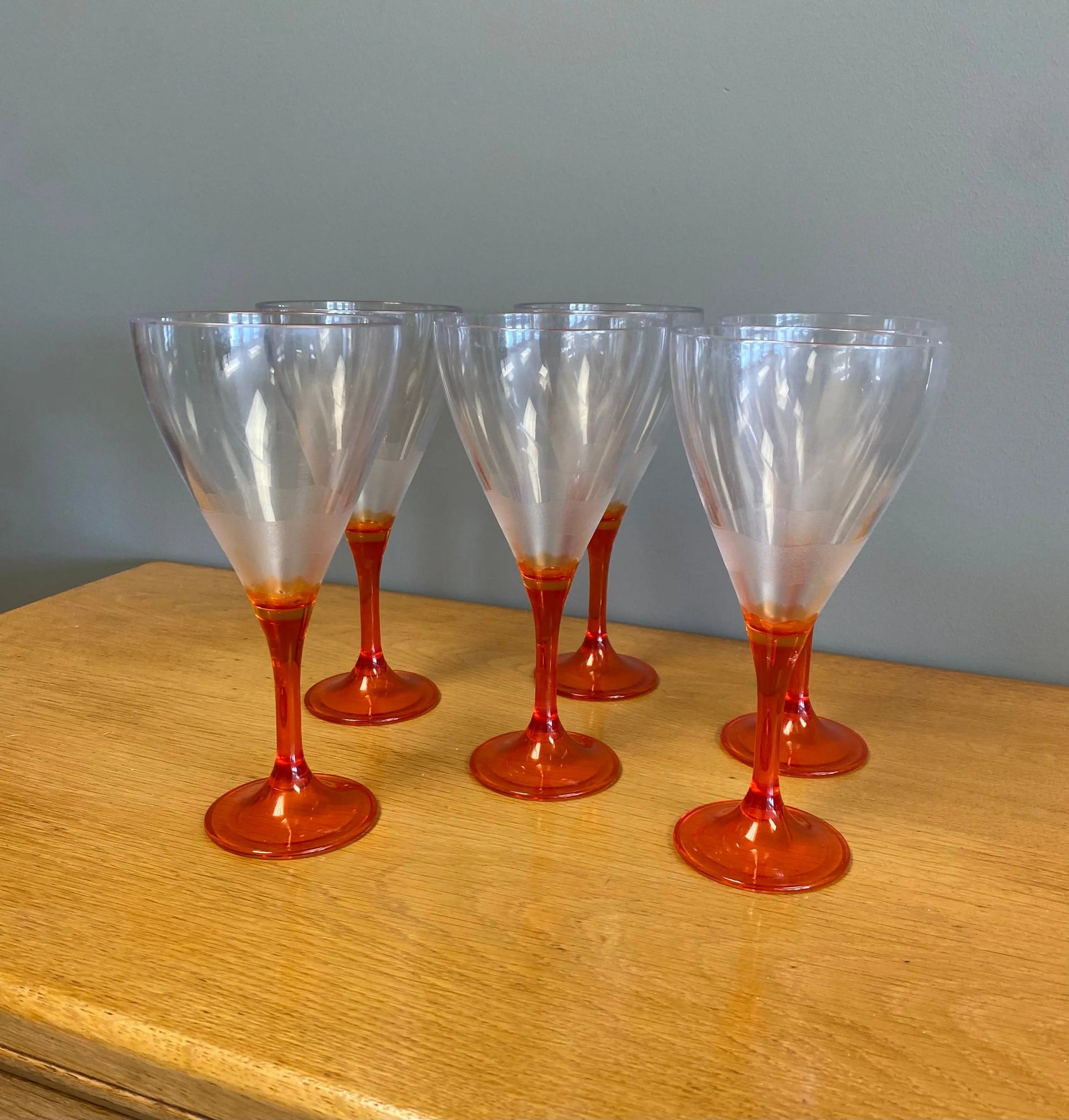 Set of 6 Vintage Tupperware Allegra Wine Glasses - Plots & Pickles