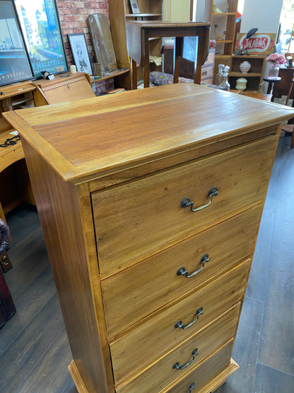 Solid Acacia Wood Colonial Style Tallboy