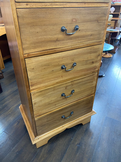 Solid Acacia Wood Colonial Style Tallboy