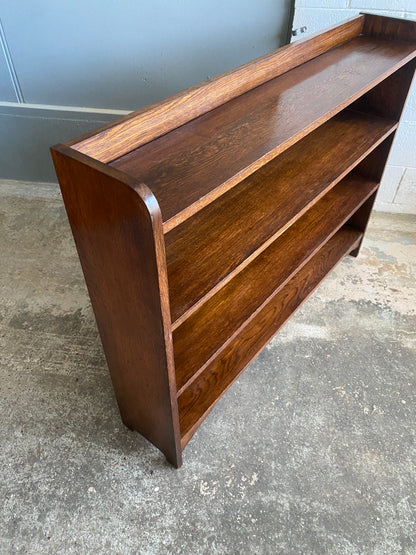 Early 20th C Solid Oak Bookcase by Collie's of Wellington