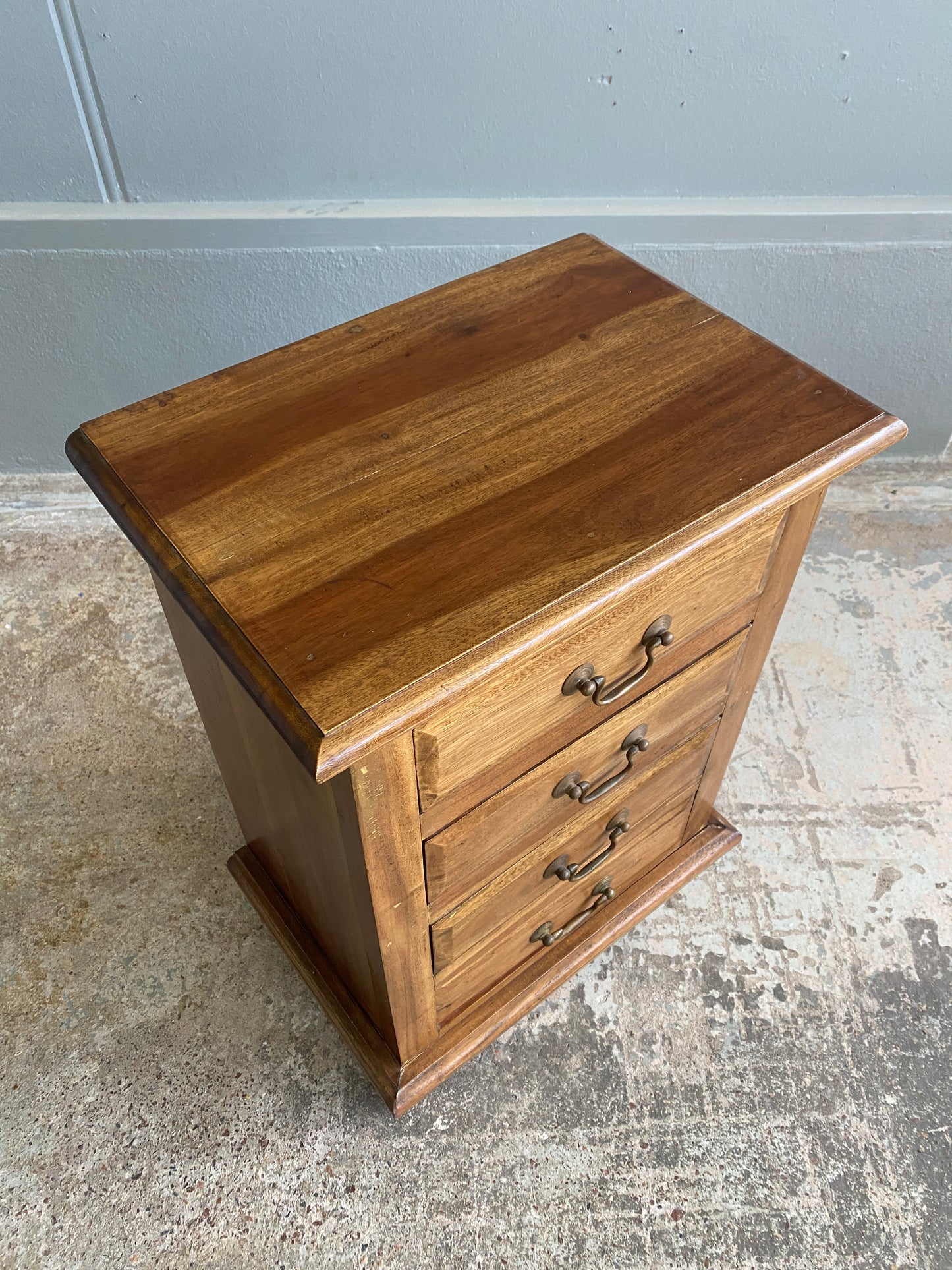 Solid Teak Side Table/Drawers