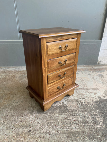 Solid Teak Side Table/Drawers