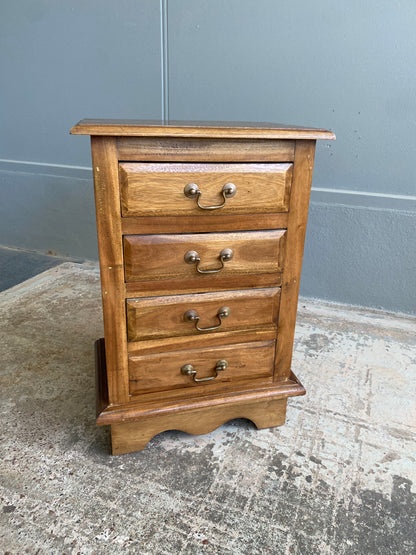 Solid Teak Side Table/Drawers