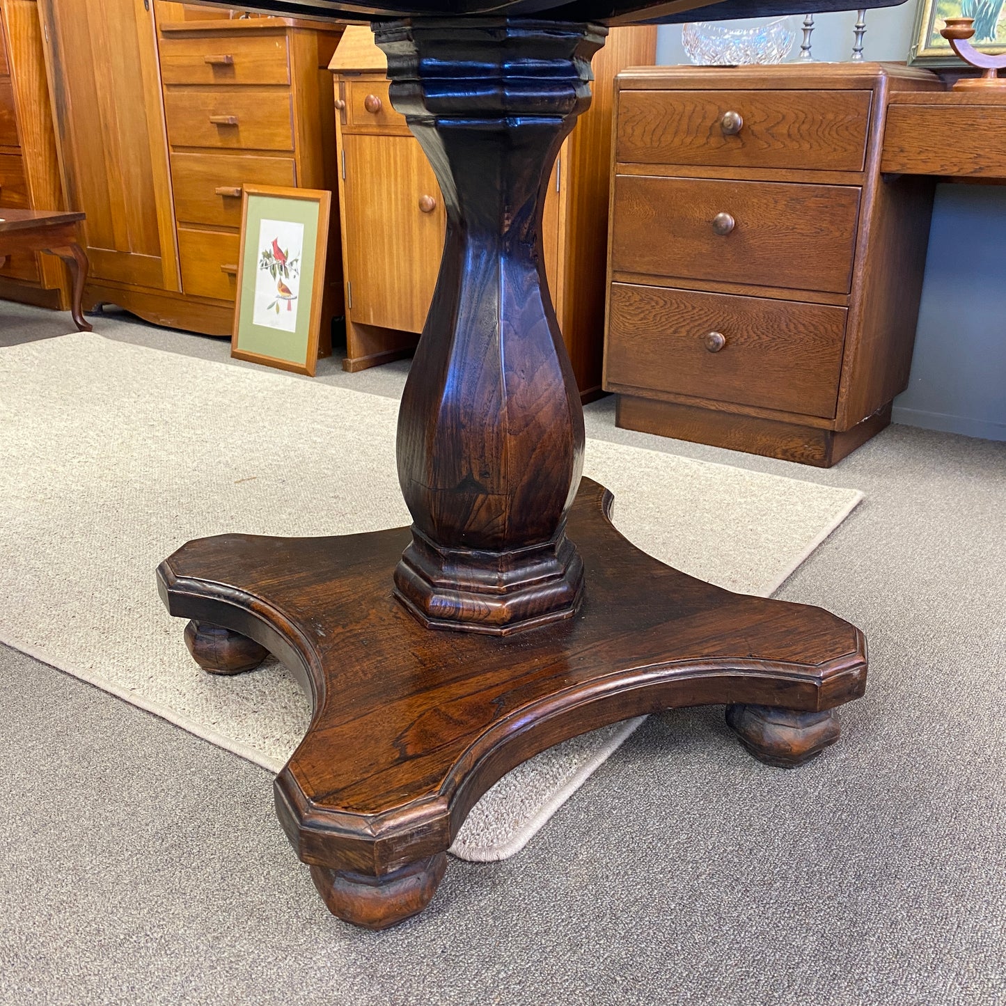 Solid Wooden Pedestal Table