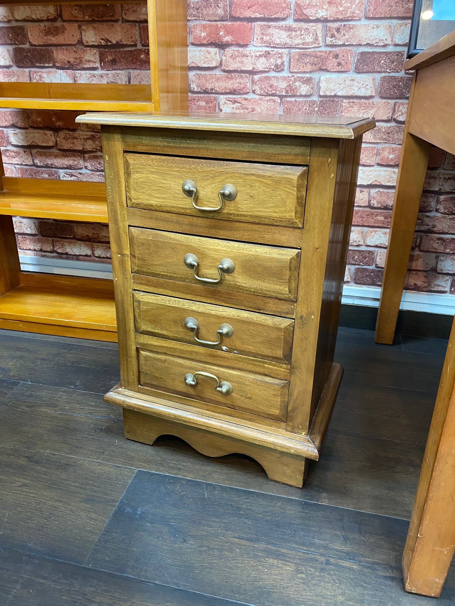 Solid Teak Small Decorative Cabinet
