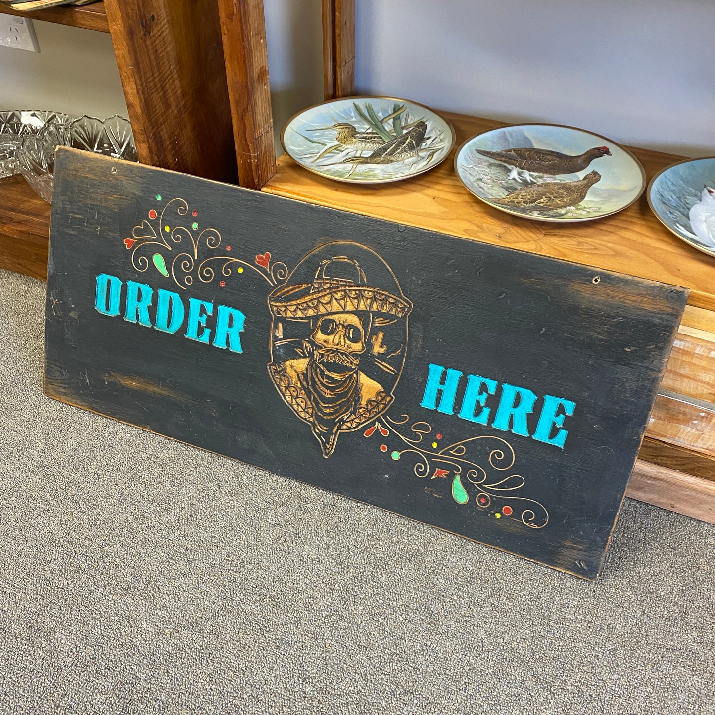 The Taco Bar - Order Here Restaurant Sign