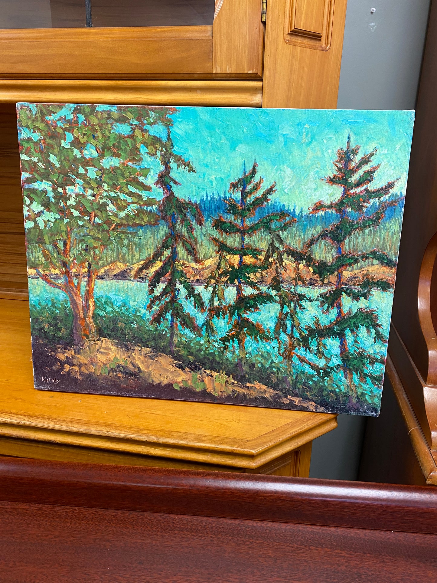 Thetis Trees on Lake by Keith Mallaby