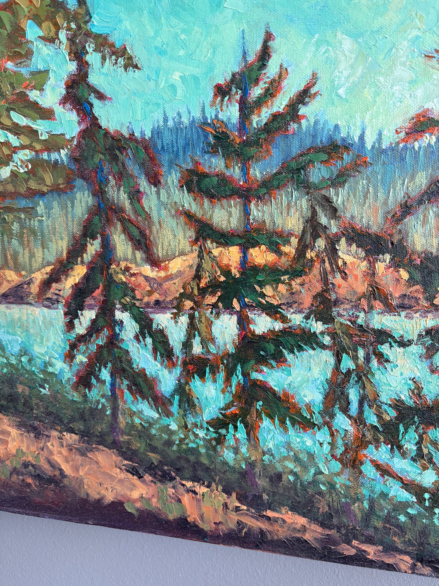 Thetis Trees on Lake by Keith Mallaby