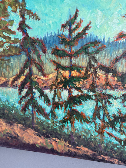 Thetis Trees on Lake by Keith Mallaby
