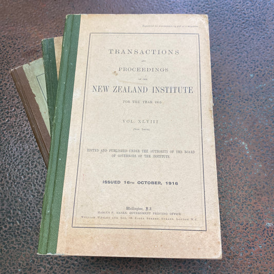 Transactions and Proceedings of the New Zealand Institute Vo. 48 - 1915