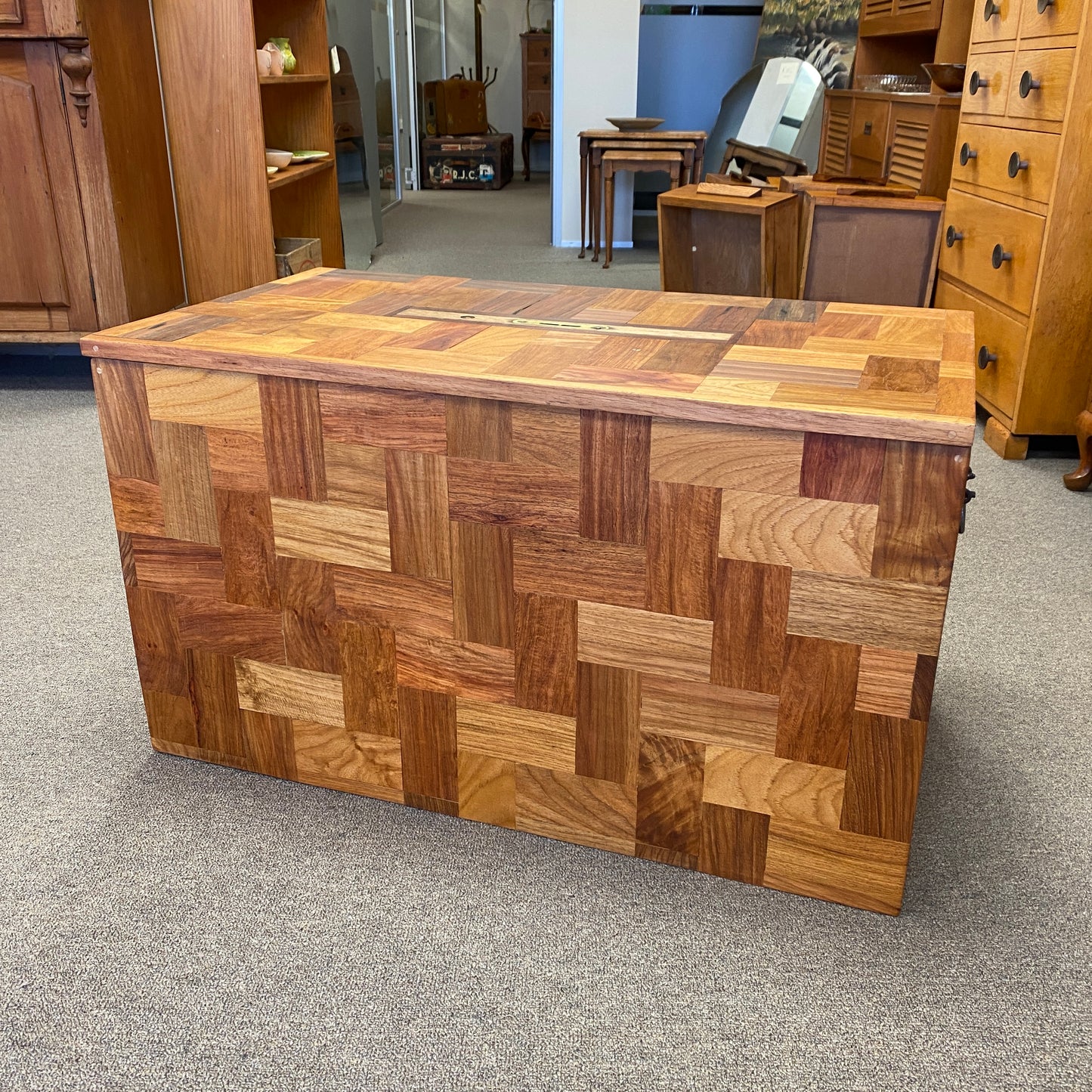 Upcycled Blanket/Toy Box by Jason - Rosewood